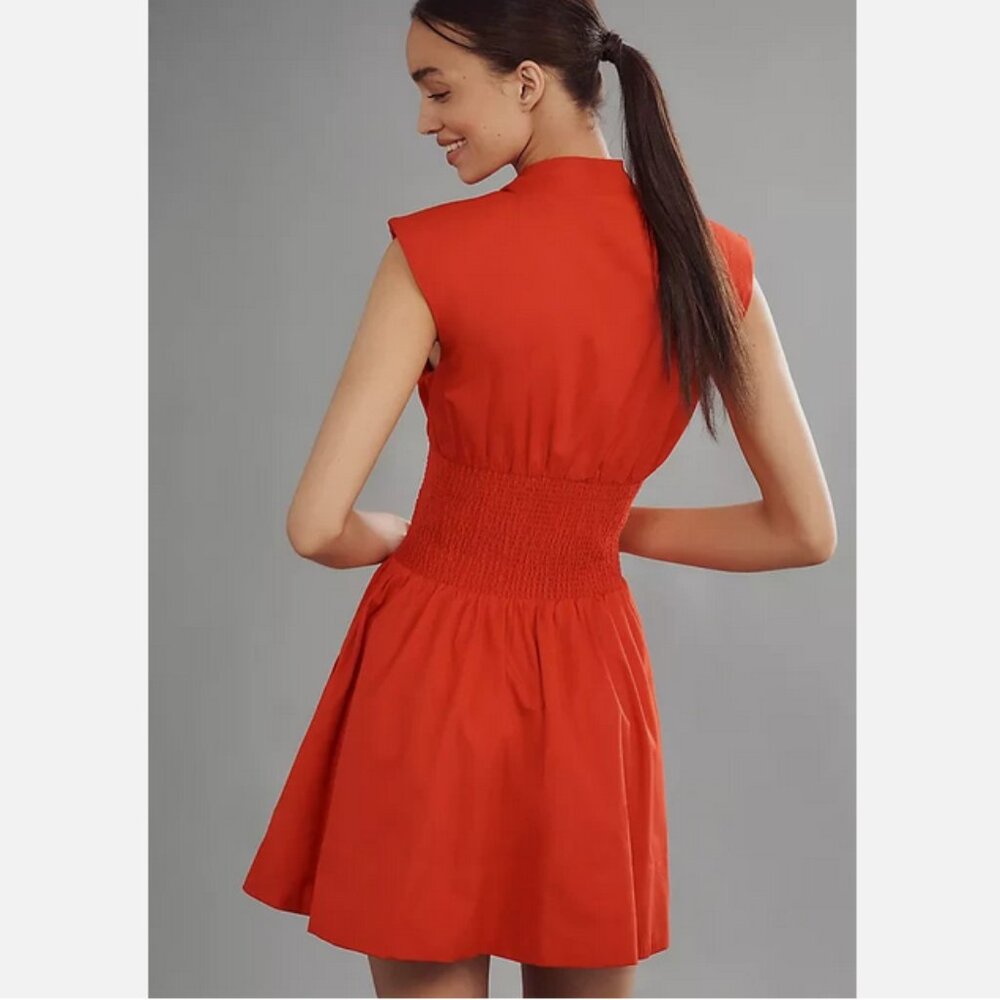 Anthropologie The Tommie Zip Front Mini Shirt Dress Red Size XL NWT - Picture 3 of 4